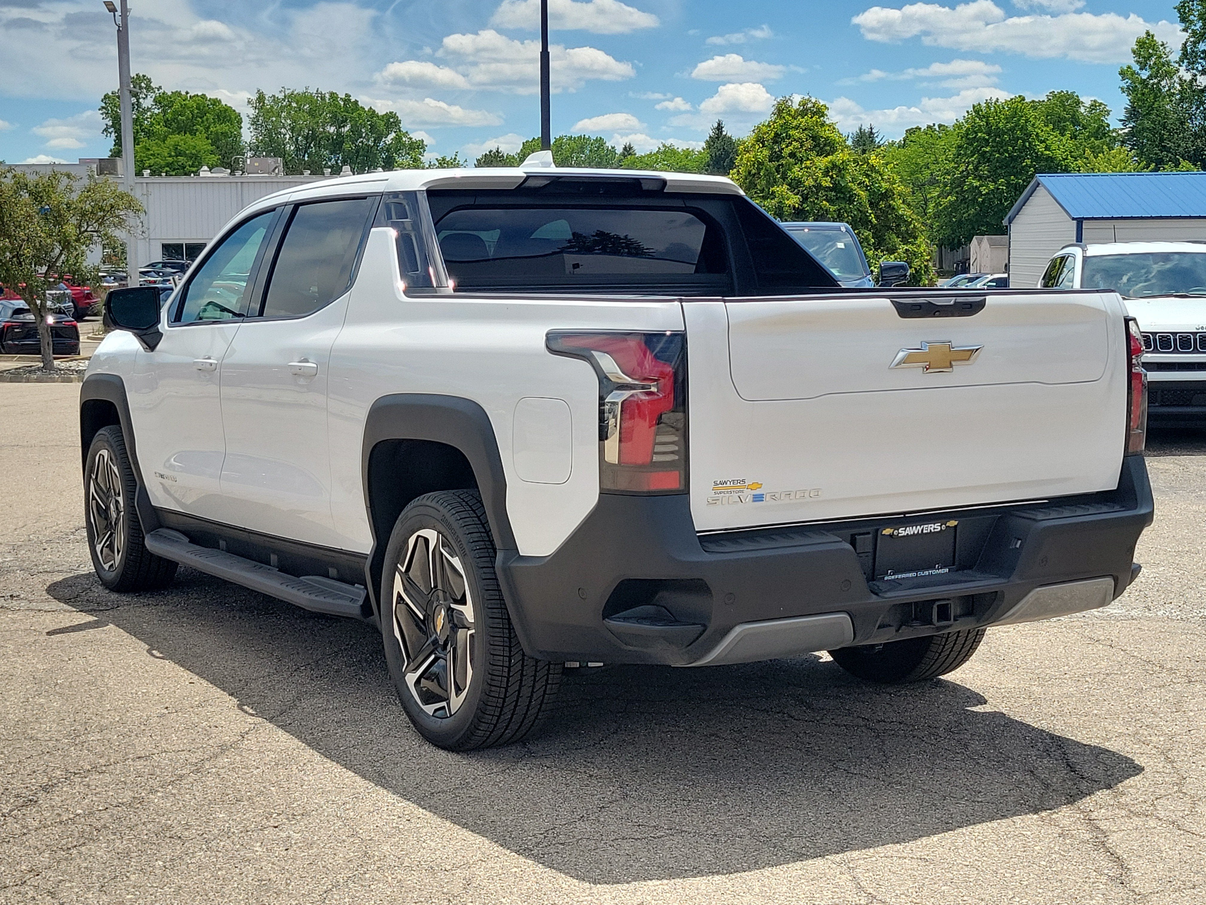 2026 Chevrolet Silverado EV — rear three-quarter view