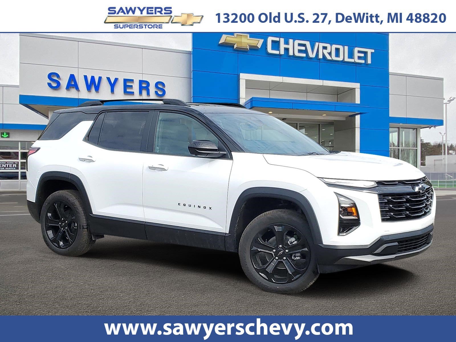 2026 Chevrolet Equinox LT in Summit White — front three-quarter view