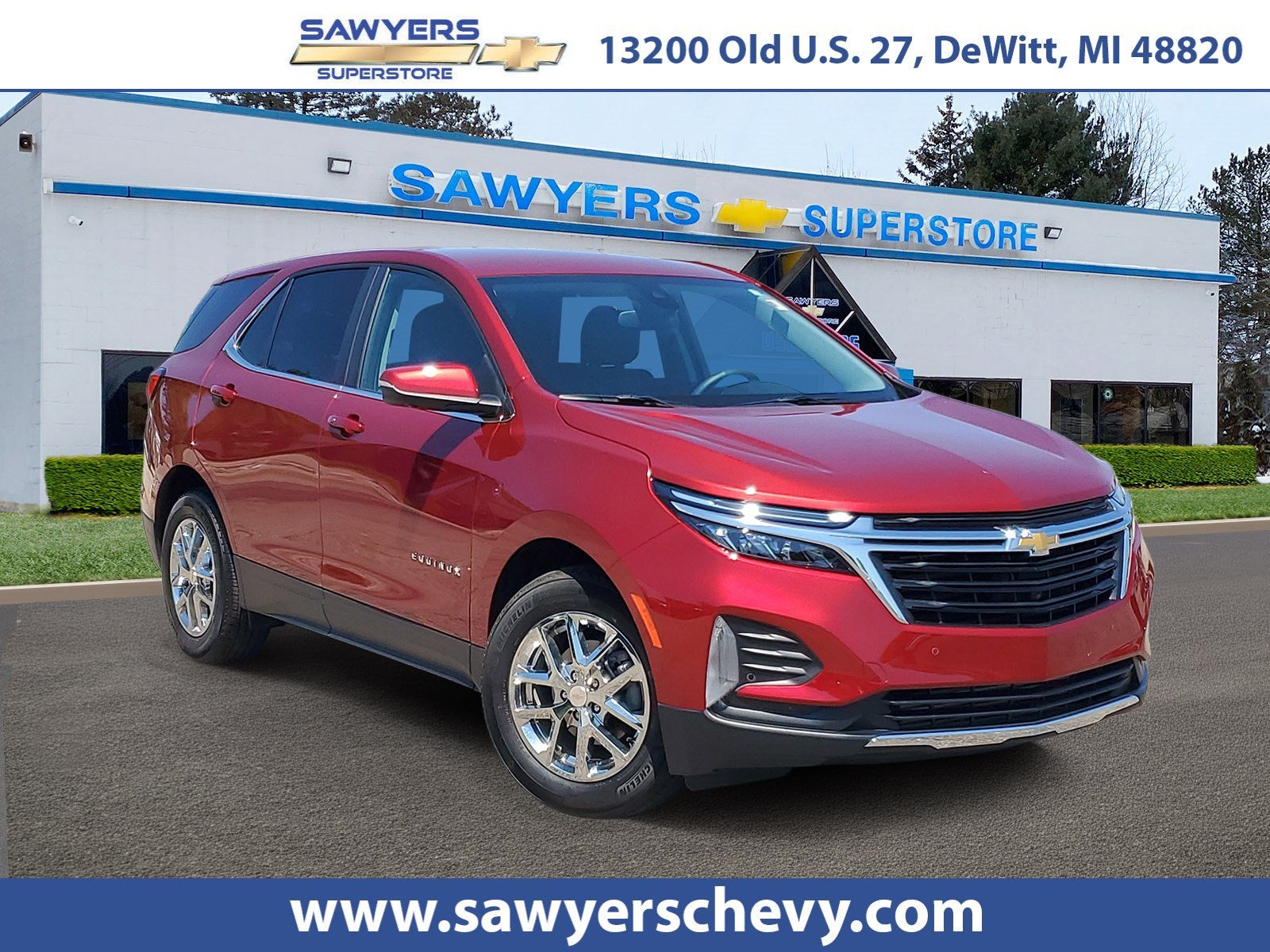 2024 Chevrolet Equinox LT in Radiant Red Tintcoat — front three-quarter view