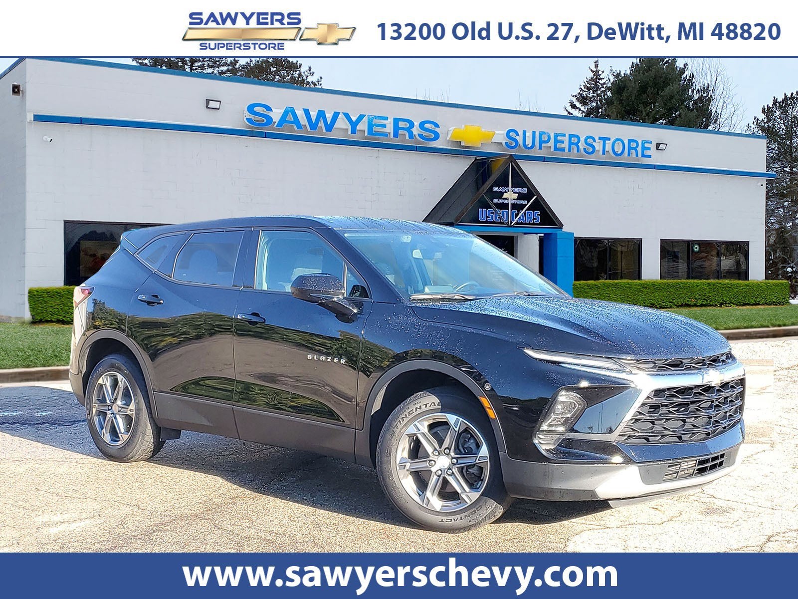 2024 Chevrolet Blazer 2LT in Black — front three-quarter view