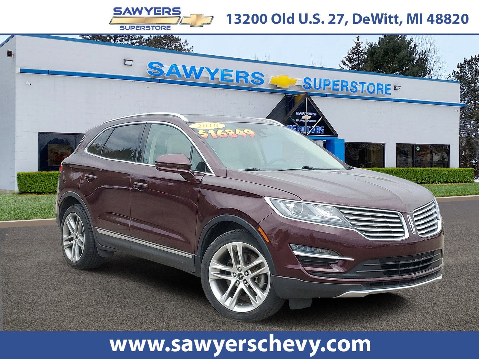 2018 Lincoln MKC Reserve in Red — front three-quarter view