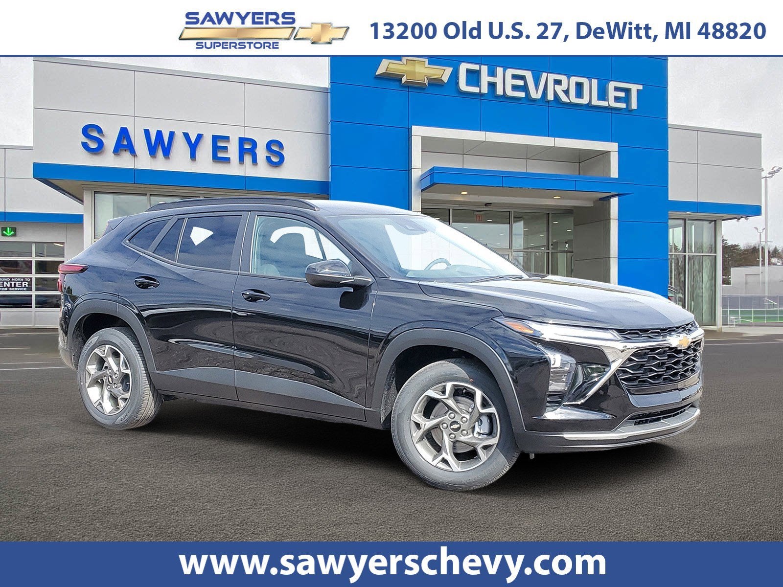 2026 Chevrolet Trax LT in Mosaic Black Metallic — front three-quarter view