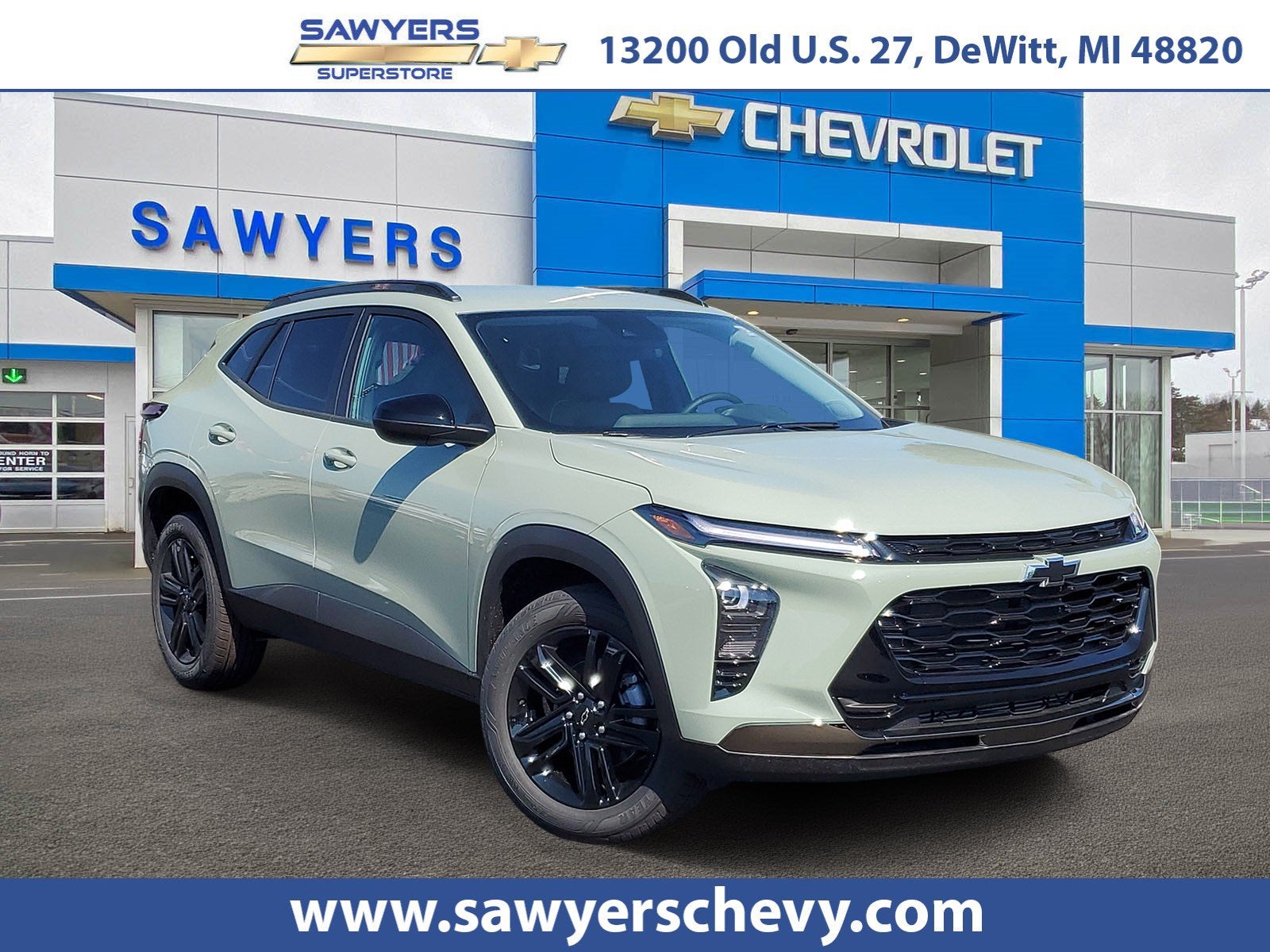 2026 Chevrolet Trax ACTIV in Cacti Green — front three-quarter view