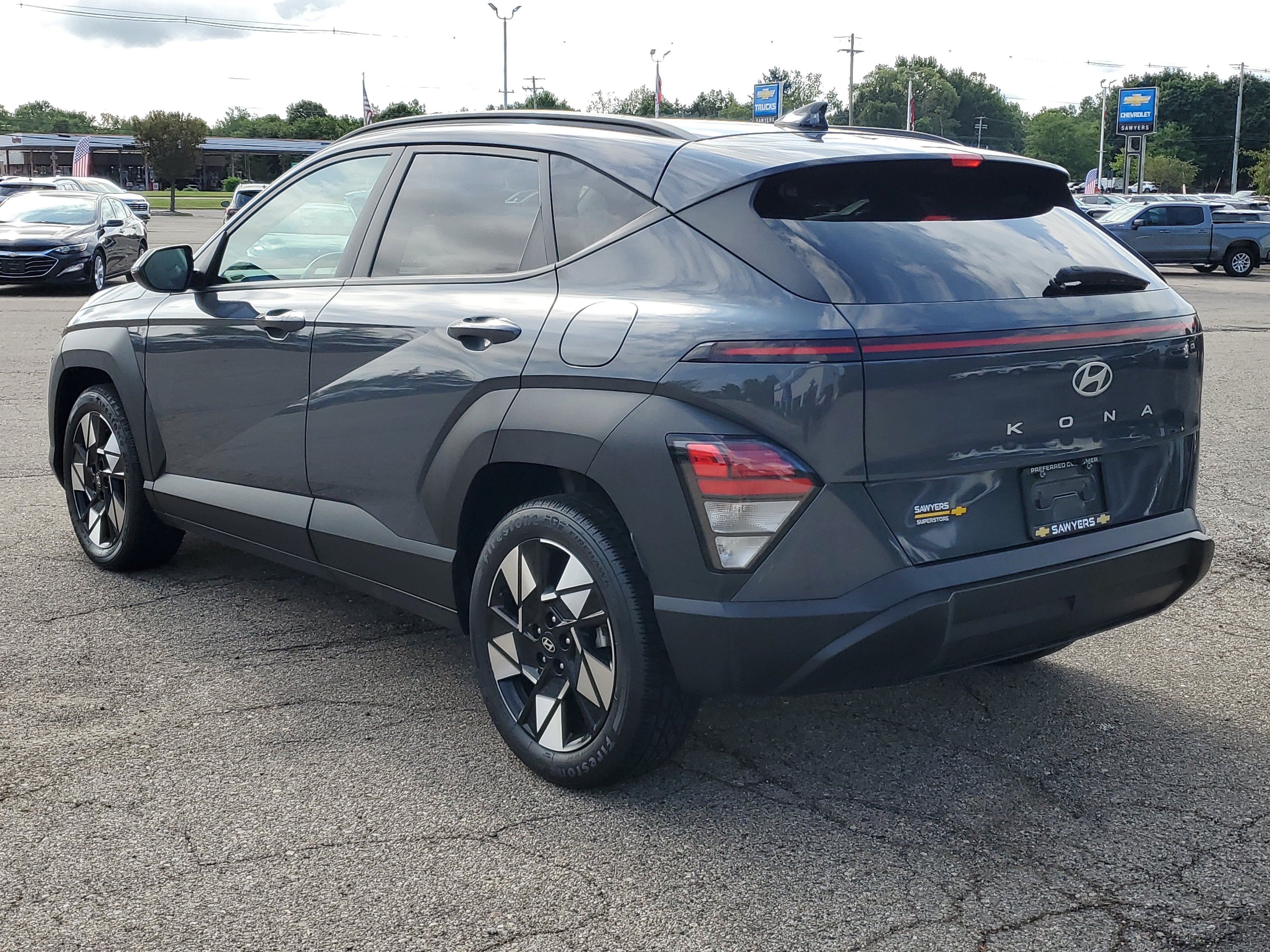 2024 Hyundai Kona — rear three-quarter view